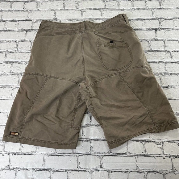 prAna Khaki Early Model Zip Leg Pockets Casual Shorts Size XL - Picture 1 of 10
